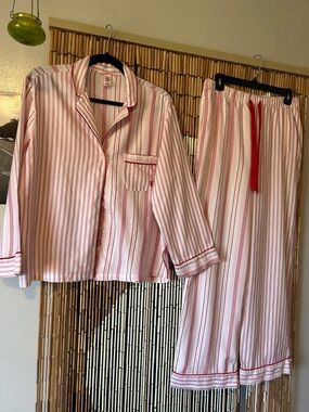 Victoria's Secret Pink, Red & White Striped Pajama Set